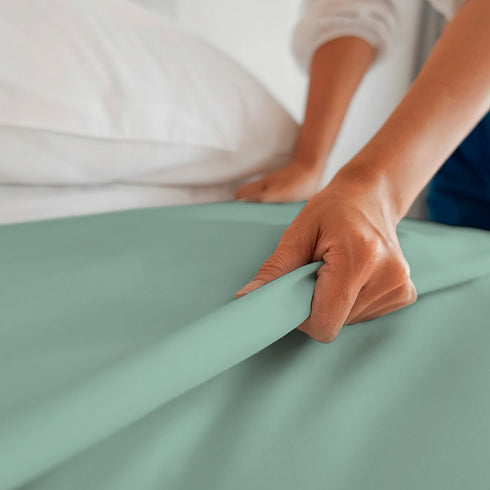 LENZUOLO DI SOPRA TINTA UNITA IN COTONE