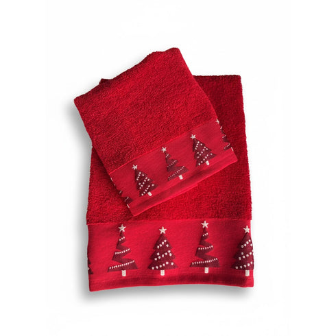 SET ASCIUGAMANO + OSPITE "TREES"