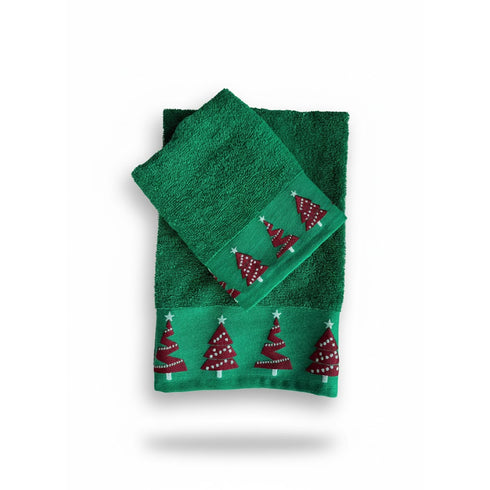 SET ASCIUGAMANO + OSPITE "TREES"