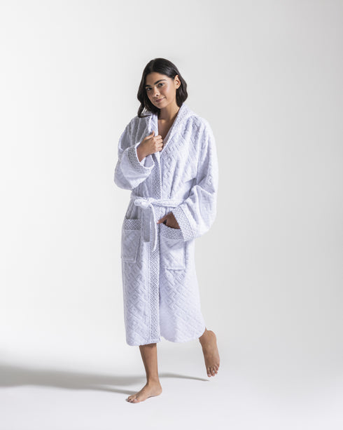 ACCAPPATOIO UNISEX CON CAPPUCCIO "GREEK"