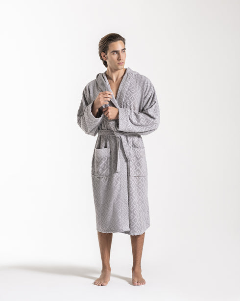 ACCAPPATOIO UNISEX CON CAPPUCCIO "GREEK"