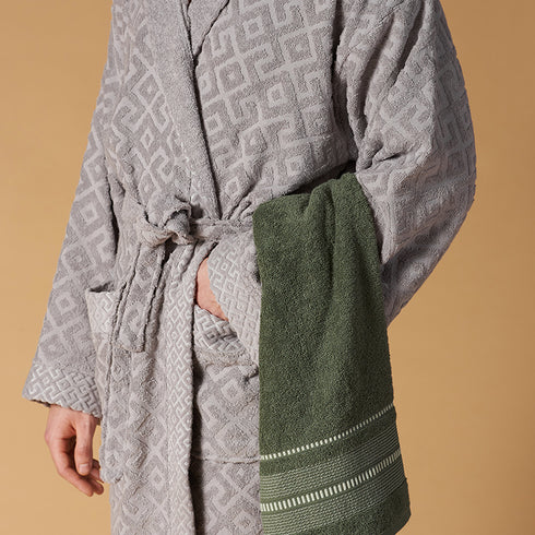 ACCAPPATOIO UNISEX CON CAPPUCCIO "GREEK"