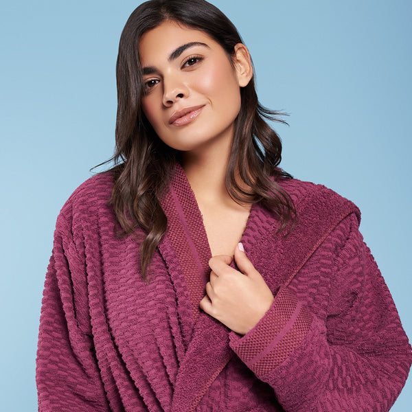 ACCAPPATOIO UNISEX MORBIDA SPUGNA CON CAPPUCCIO - BRICKS