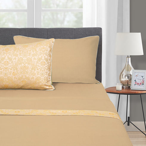 COMPLETO LETTO IN RASO AMBRA