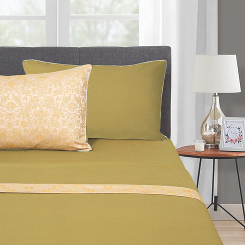 COMPLETO LETTO IN RASO AMBRA