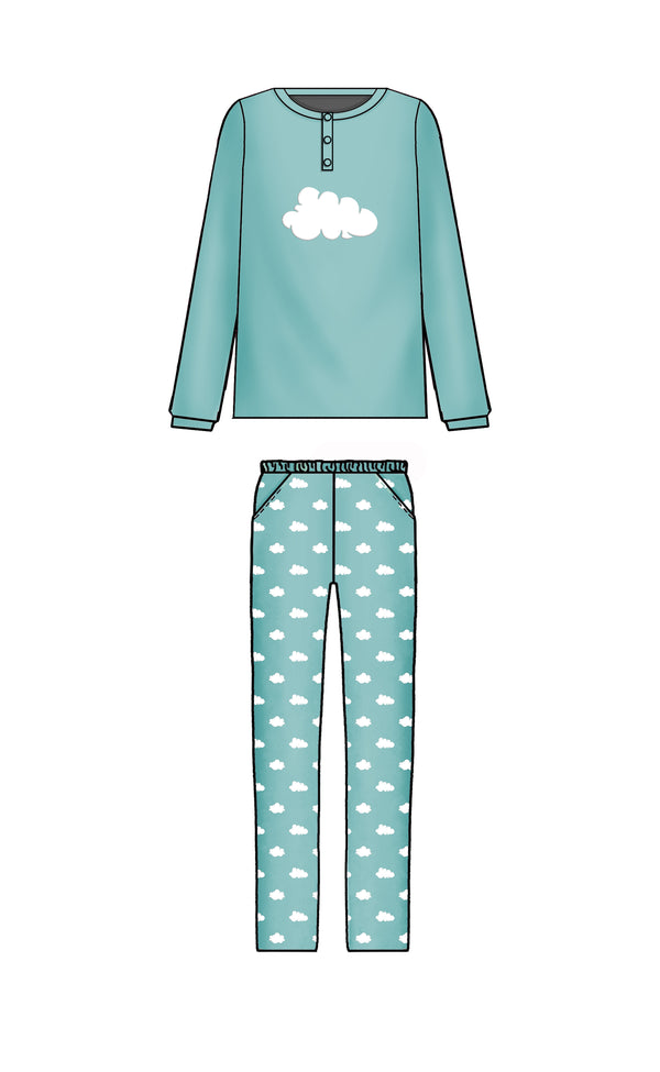PIGIAMA DONNA IN PILE "CLOUD"