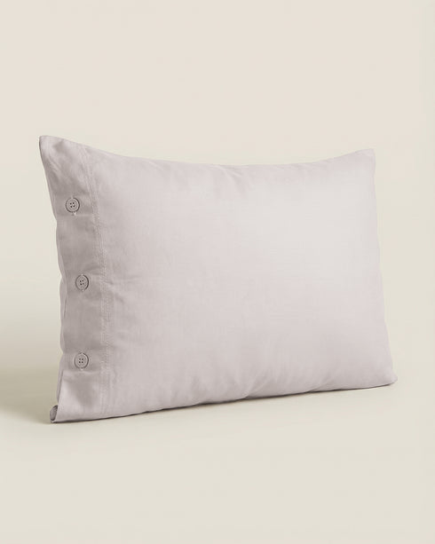 FEDERA IN COTONE TINTA UNITA CON BOTTONI