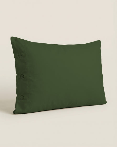 FEDERA IN COTONE TINTA UNITA CON BOTTONI