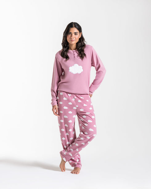PIGIAMA DONNA IN PILE "CLOUD"