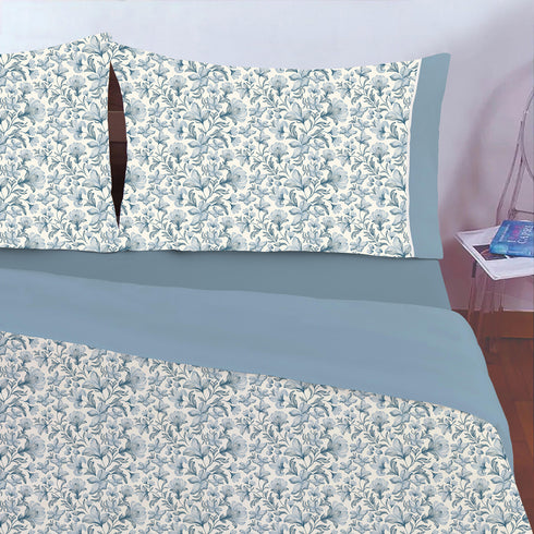 COMPLETO COPRIPIUMINO IN MICROFIBRA "FLORIS"