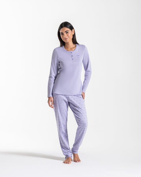 PIGIAMA DONNA IN CALDO COTONE "FARFALLA"