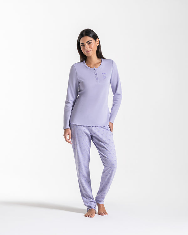 PIGIAMA DONNA IN CALDO COTONE "FARFALLA"