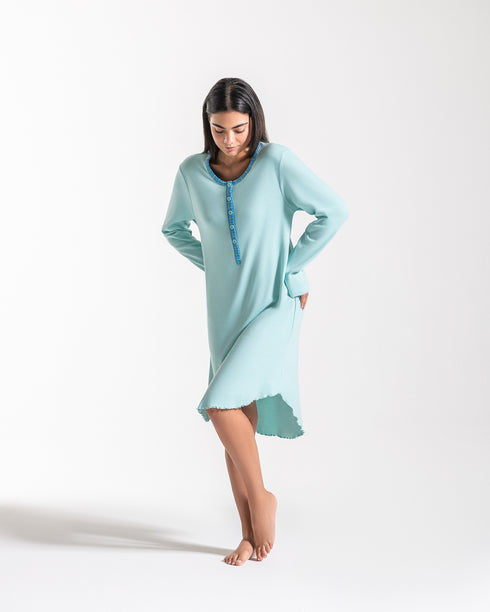 CAMICIA DA NOTTE IN CALDO COTONE FRANCESINA