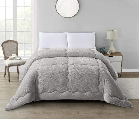 TRAPUNTA MATRIMONIALE IN VELLUTO "LEAVES"