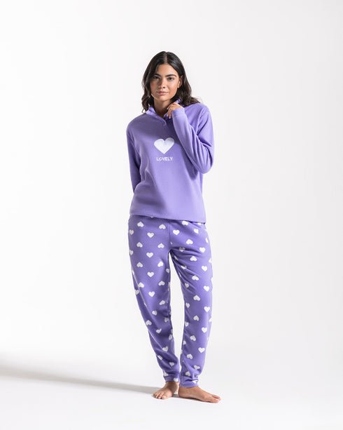 PIGIAMA DONNA IN PILE "LOVELY"