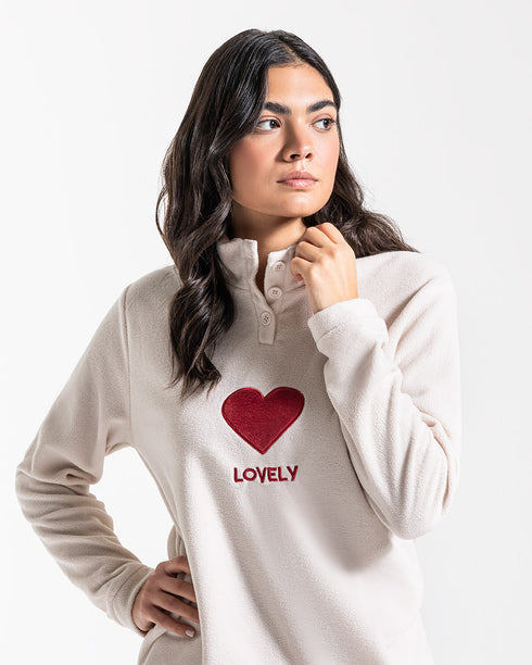 PIGIAMA DONNA IN PILE "LOVELY"