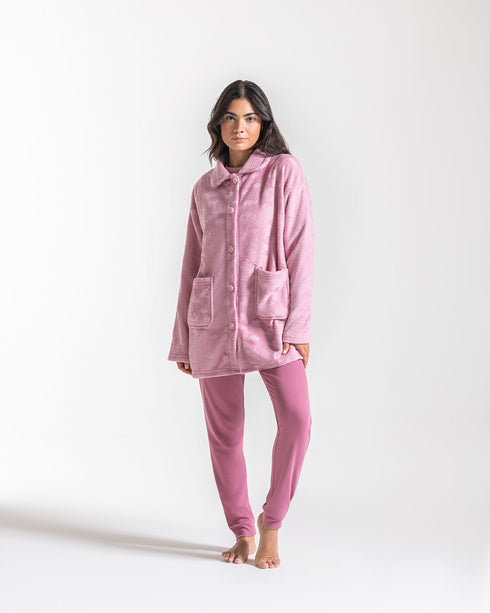 VESTAGLIA DONNA IN PILE "LUMACHINA"