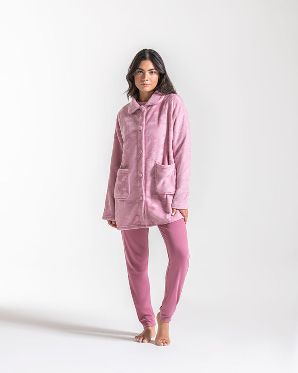 VESTAGLIA DONNA IN PILE "LUMACHINA"