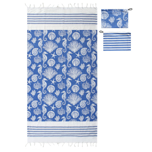 PAREO + POCHETTE MARINE