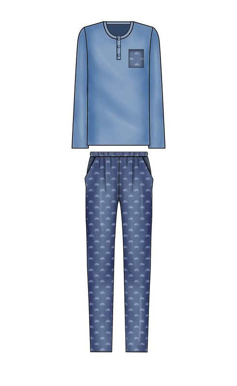 PIGIAMA UOMO IN CALDO COTONE "NOODLES"