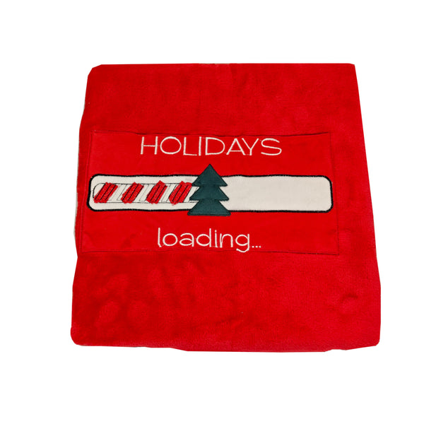 PLAID SUPER SOFT IN CORAL FLEECE "HOLIDAYS"