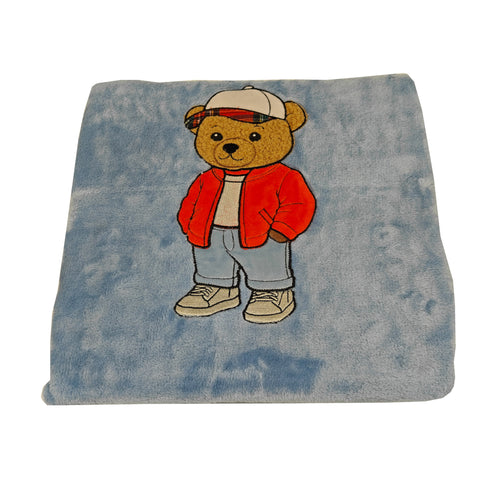 PLAID SUPER SOFT IN CORAL FLEECE "ORSO"