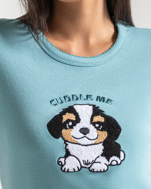 PIGIAMA DONNA CALDO COTONE "RIGATONE"