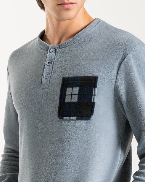 PIGIAMA UOMO IN PILE "SCACCHI"