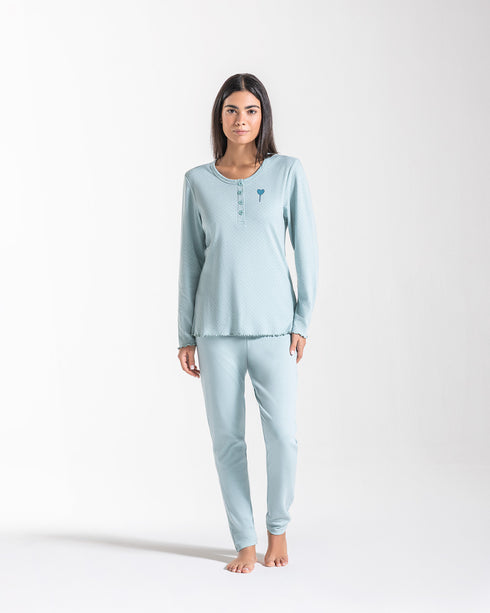 PIGIAMA DONNA IN CALDO COTONE "SPAGHETTO"