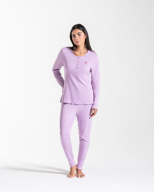 PIGIAMA DONNA IN CALDO COTONE "SPAGHETTO"