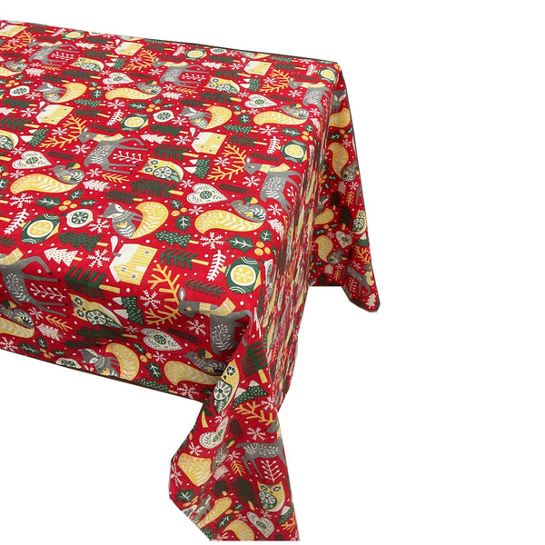 TOVAGLIA COPRITAVOLA ANTIMACCHIA NATALIZIA XMAS VILLAGE