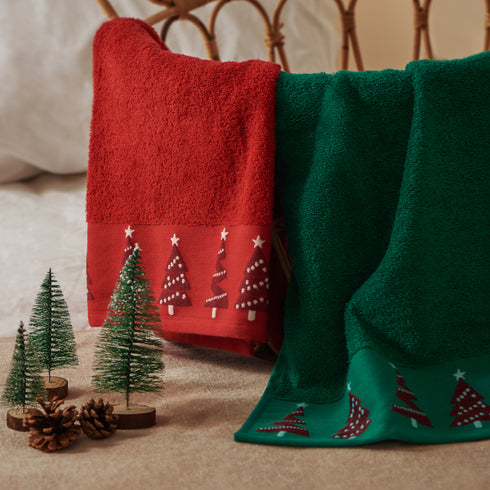 SET ASCIUGAMANO + OSPITE "TREES"