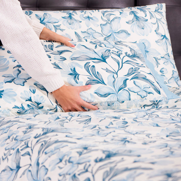 COMPLETO LETTO IN MICROFIBRA "FLORIS"