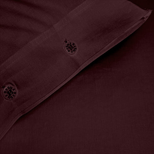 FEDERA IN COTONE TINTA UNITA CON BOTTONI