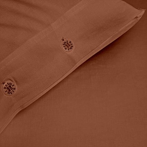 FEDERA IN COTONE TINTA UNITA CON BOTTONI