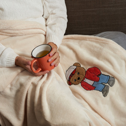 PLAID SUPER SOFT IN CORAL FLEECE "ORSO"