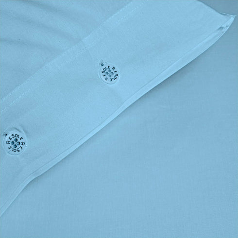 FEDERA IN COTONE TINTA UNITA CON BOTTONI