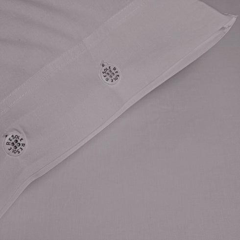 FEDERA IN COTONE TINTA UNITA CON BOTTONI