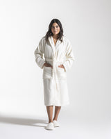 Accappatoio unisex in spugna con cappuccio Bricks