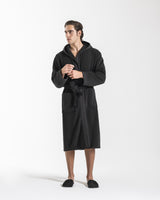 Accappatoio unisex in spugna con cappuccio Bricks