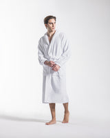 Accappatoio unisex in spugna con cappuccio Bricks