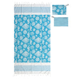 Pareo + pochette Marine
