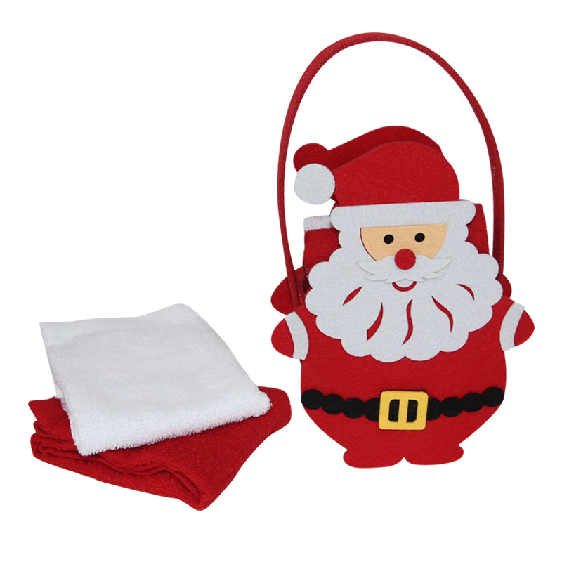 Mini bag Xmas - Set 2 lavette in spugna