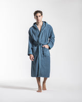 Accappatoio unisex in spugna con cappuccio Bricks