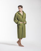 Accappatoio unisex in spugna con cappuccio Bricks