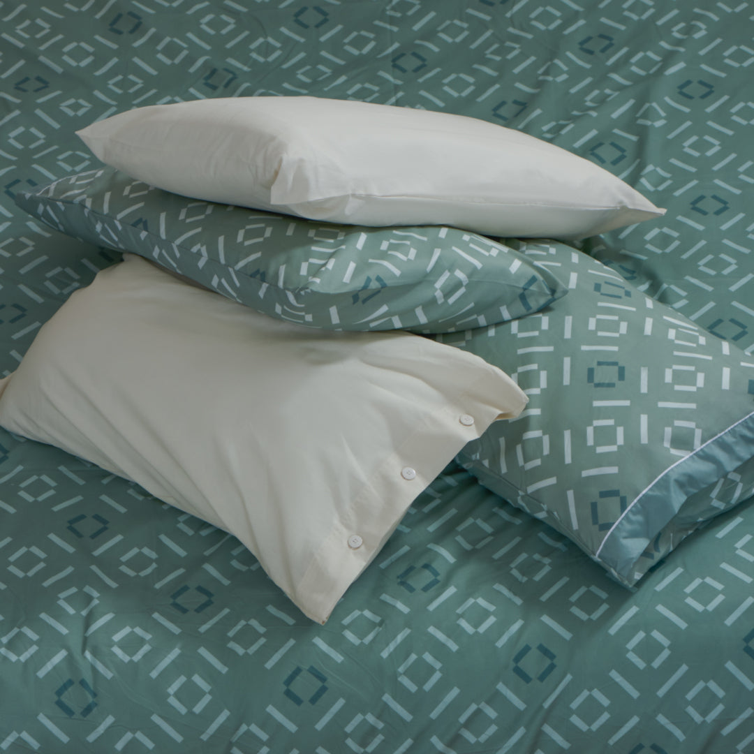 Completo copripiumino in microfibra Geometric