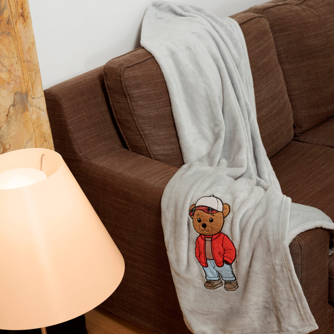 Plaid super soft in coral fleece Orso